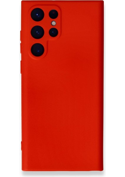 Samsung Galaxy S22 Ultra Kadife Dolgulu Lansman Silikon Kılıf Rcv/nano Lansman