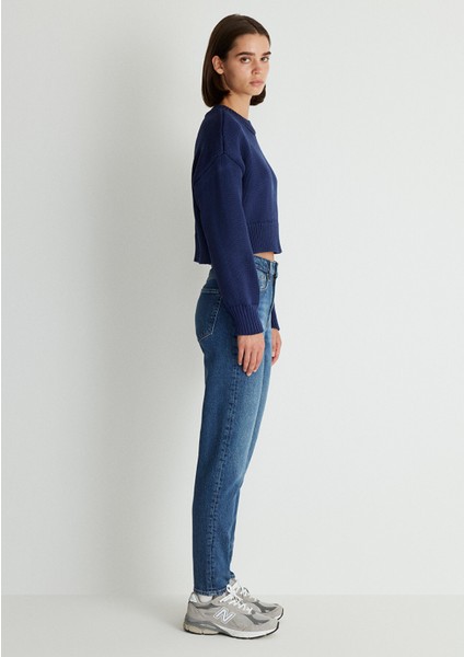 Cindy Classic Denim Gölgeli Koyu Mavi Jean Pantolon 100277-87925