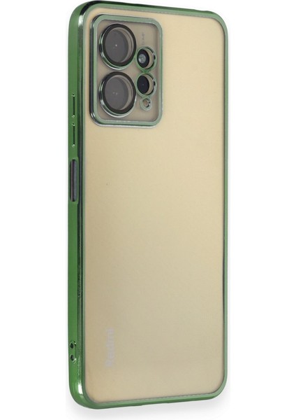 Redmi Note 12 4g Kılıf Kamera Lens Korumalı Parlak Silikon Kapak Ryc/razer Lens - Yeşil