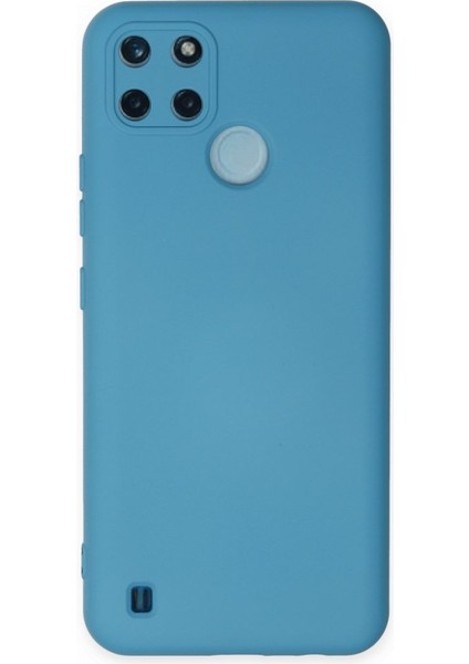 Realme C21Y Kadife Dolgulu Lansman Silikon Kılıf Rcv/nano Lansman