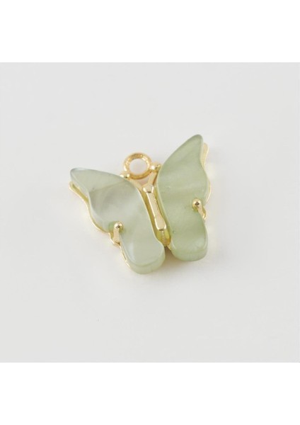 Nrzsnt Kelebek Figürlü Kolye Ucu-Siyah