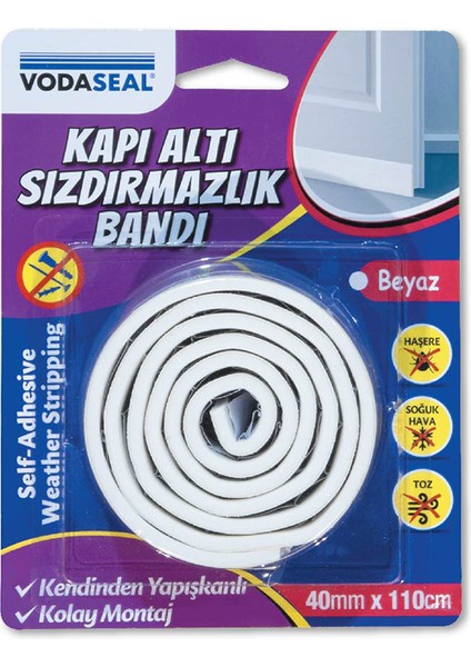 Kapı Altı Sızdırmazlık Bandı 40MMX110CM Beyaz fiyatları