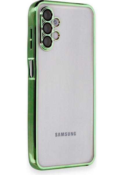Samsung Galaxy A04S Kılıf Kamera Lens Korumalı Parlak Silikon Kapak Ryc/razer Lens - Yeşil