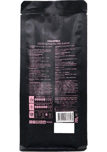 Colombia Öğütülmüş Filtre Kahve 1000 G modelleri