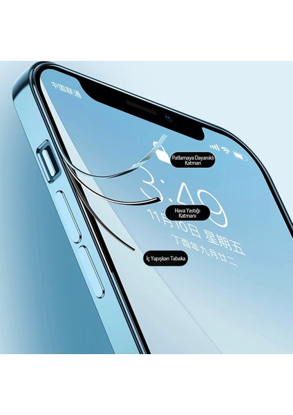 iPhone 12 Pro Kılıf Kamera Lens Korumalı Parlak Silikon Kapak Ryc/razer Lens - Siyah fiyatları