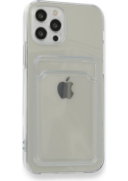 iPhone 14 Pro Kart Hazneli Şeffaf Silikon Kılıf Rcv/kart Şeffaf indirimleri