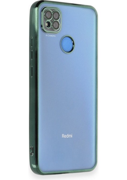 Redmi 9c Kılıf Kamera Lens Korumalı Parlak Silikon Kapak Ryc/razer Lens - Yeşil