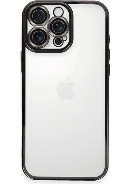 iPhone 16 Pro Kılıf Kamera Lens Korumalı Parlak Silikon Kapak Ryc/razer Lens - Siyah