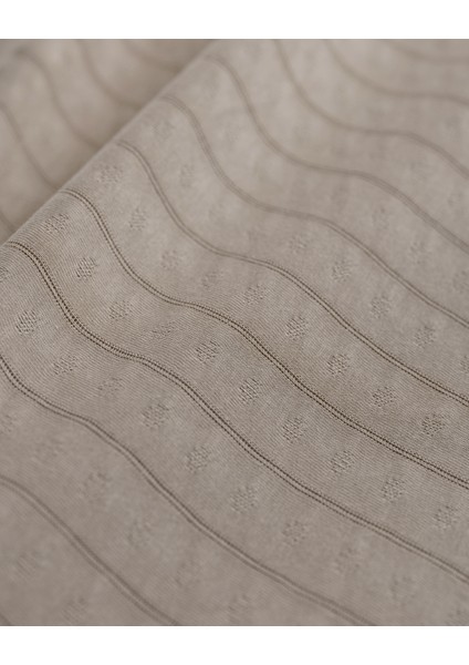 Marlene Tek Kişilik %100 Pamuk Penye Lastikli Nevresim Takımı - Bej