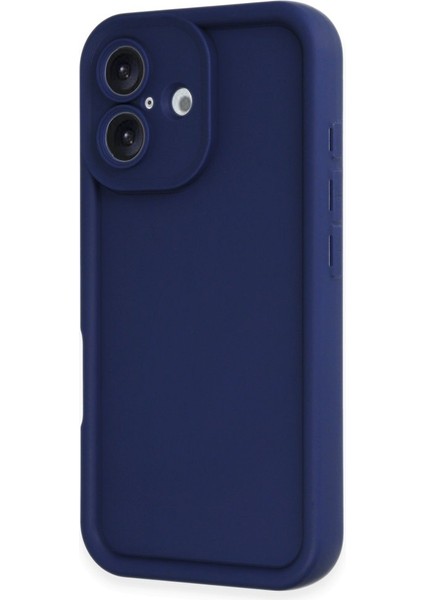 iPhone 16 Yumuşak Dokulu ve Kenarları Yükseltili Silikon Kılıf Rcv/viera