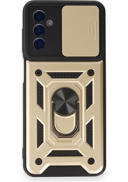 Samsung Galaxy M14 5g Kamera Sürgülü Tam Koruma Sert Silikon Kapak Ryc/ Pars Yüzüklü