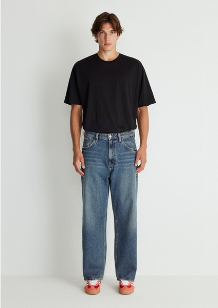 Atlanta Street Puslu Indigo Mavisi Denim Jean Pantolon 0010305-88526