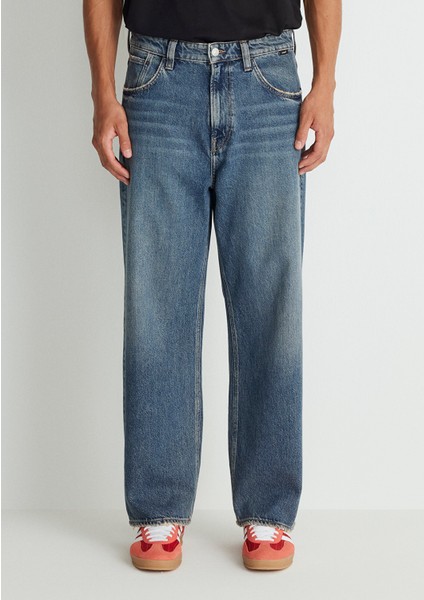 Atlanta Street Puslu Indigo Mavisi Denim Jean Pantolon 0010305-88526