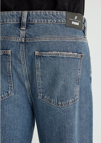 Atlanta Street Puslu Indigo Mavisi Denim Jean Pantolon 0010305-88526