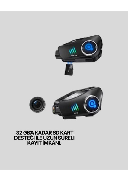 Nrzsnt Q28 Bluetooth Kask Kulaklık 1080P Kamera – Su Geçirmez Motosiklet Interkom fiyatları