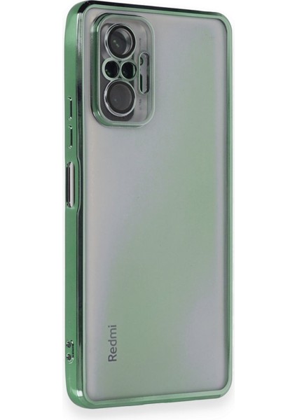 Redmi Note 10 Pro Kılıf Kamera Lens Korumalı Parlak Silikon Kapak Ryc/razer Lens - Yeşil
