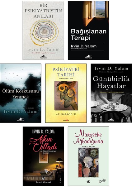 Bir Psikiyatristin Anıları + Bağışlanan Terapi + Ölüm Korkusunu Yenmek + Psikiyatri Tarihi + Günübirlik Hayatlar + Aşkın Celladı + Nietzsche Ağladığında / 7 Kitap Set