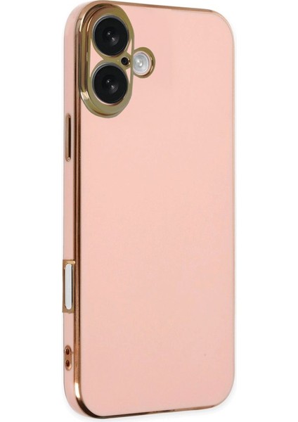 iPhone 16 Parlak Yapılı Silikon Kılıf Rcv/volet