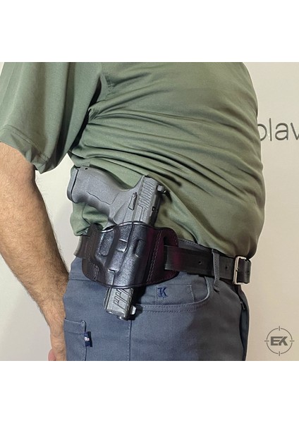 Kilitsiz Kelebek | Universal 9mm Uyumlu Dış Taşıma Deri Kılıf