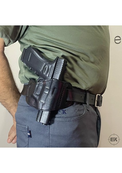 Kilitsiz Kelebek | Universal 9mm Uyumlu Dış Taşıma Deri Kılıf