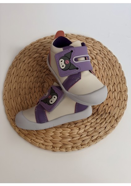 Ilk Adım Ortopedik Bebek Ayakkabısı Kuromi Figürlü Renkli Bebek Spor Babet