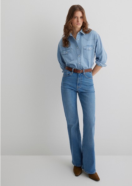 Los Angeles Gold Shape Indigo Mavisi Jean Pantolon 1010349-89225