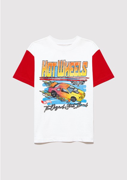 Hot Wheels Baskılı Ekru Tişört 6610304-70057