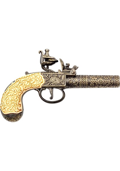 Denix Dekoratif Replika Çakmaklı Cep Tabancası 19,5 Cm, Londra 1795