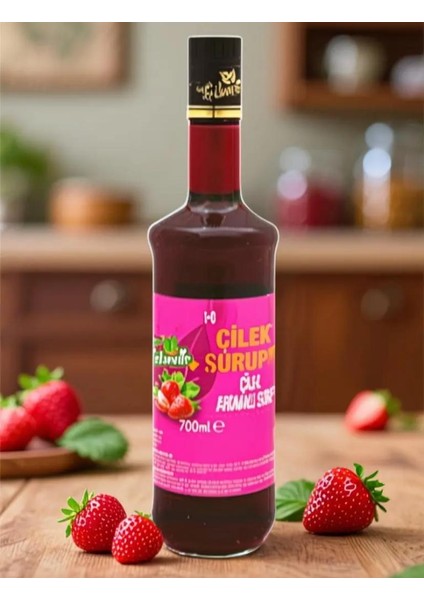 Çilek Aromalı Şurup 700 ml