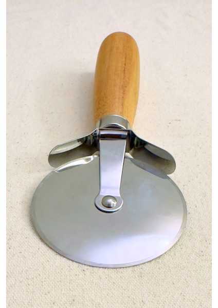 Akasya Kulplu Pizza Keseceği | 19X7 cm Paslanmaz Çelik Döner Kesici | Ergonomik Ahşap Saplı, Dayanıklı ve Hijyenik Mutfak Gereci | Pizza, Pide ve Hamur Işleri Için fiyatları