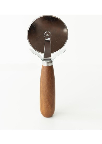 Akasya Kulplu Pizza Keseceği | 19X7 cm Paslanmaz Çelik Döner Kesici | Ergonomik Ahşap Saplı, Dayanıklı ve Hijyenik Mutfak Gereci | Pizza, Pide ve Hamur Işleri Için fırsatları