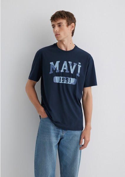 Mavi 1991 Baskılı Lacivert Tişört 0612573-70490