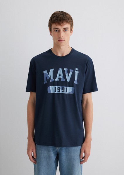 Mavi 1991 Baskılı Lacivert Tişört 0612573-70490