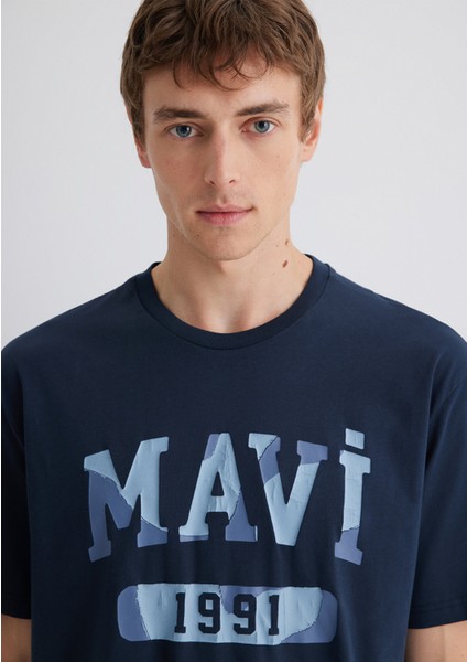 Mavi 1991 Baskılı Lacivert Tişört 0612573-70490