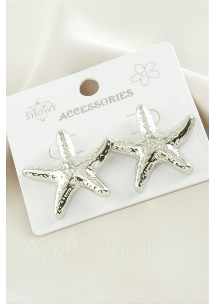 Nrzsnt Deniz Yıldızı Metal Küpe-Gümüş Rengi fiyatları