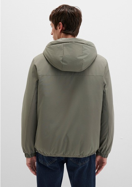 Kapüşonlu Yeşil Mont 0110617-85485