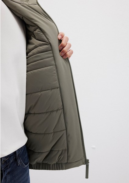 Kapüşonlu Yeşil Mont 0110617-85485