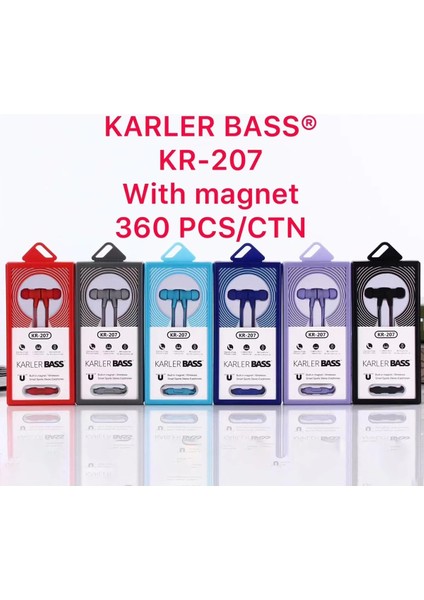 Xmpdby Karler Bass KR-207 Mıknatıslı Kablolu Kulaklık - Mavi indirimleri