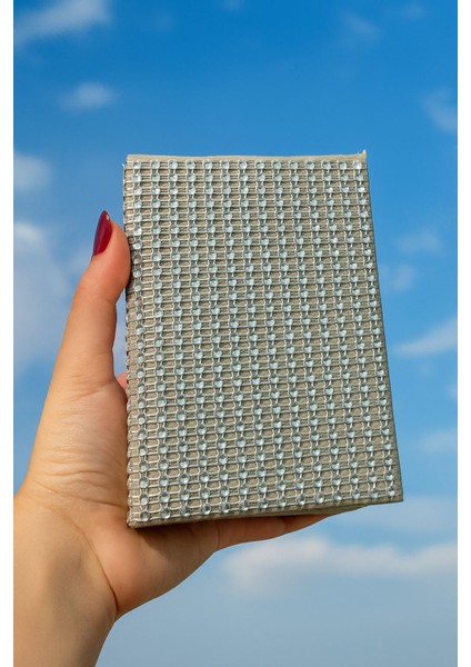 Taş Kaplı Deri Pasaport Kılıfı Pasaport Model Kartlıklı Taşıma Cüzdanı Kılıfı Beyaz Gold Siyah