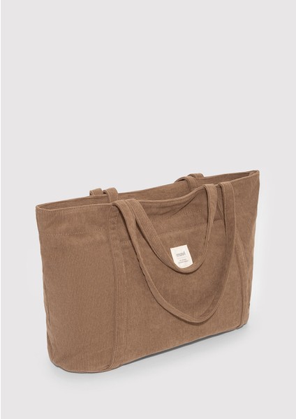 Kahverengi Kadife Omuz Çantası 1913398-71688