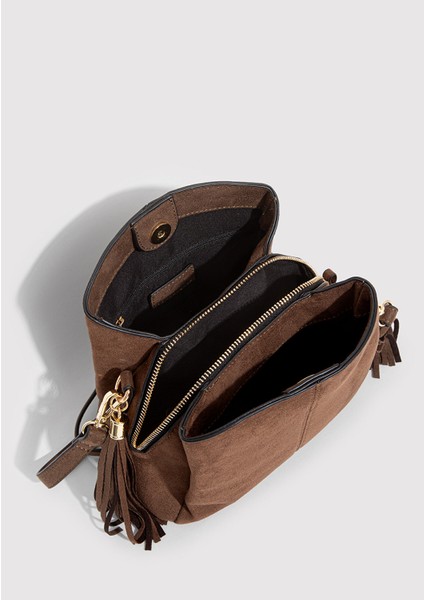 Suni Süet Kahverengi Çapraz Çanta 1913391-80713