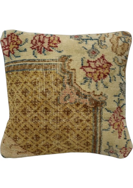 Vintage El Dokuma Dekoratif Halı Kırlent Yastık Kılıfı 6481