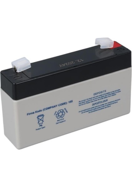 YH-61.3 6 Volt - 1.3 Amper Akü (98x25x52 mm)