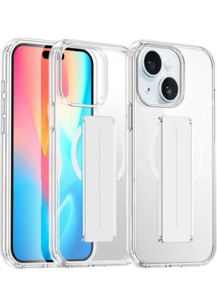 Xmpdby Joko Iphone 15 Kılıf Alfa Magsafe Standlı Kapak - Şeffaf