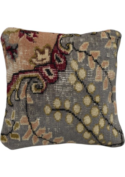 Vintage El Dokuma Dekoratif Halı Kırlent Yastık Kılıfı 6467