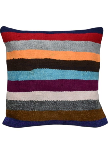 Yeni El Dokuma Dekoratif Kilim Kırlent Yastık Kılıfı 6486