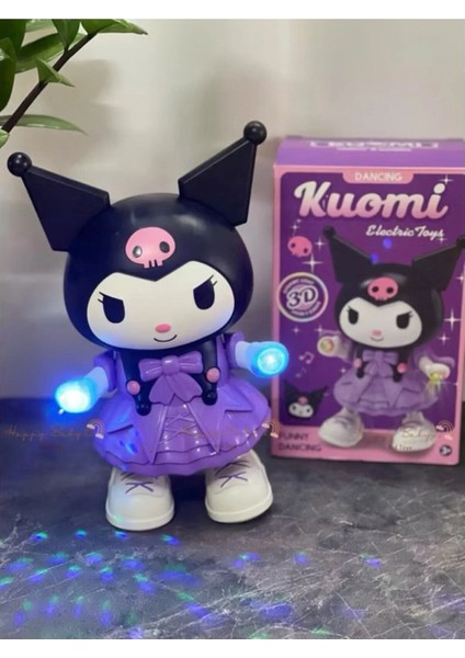 3D Disko Işıklı ve Müzikli Dans Eden Kuromi Elektronik Robot Oyuncak 24 Cm. fırsatları