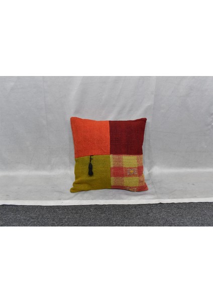 Yeni El Dokuma Patchwork Kırkyama Dekoratif Kilim Kırlent Yastık Kılıfı 6461 modelleri