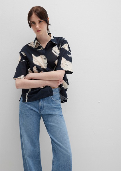 Baskılı Siyah Gömlek 1211187-90716