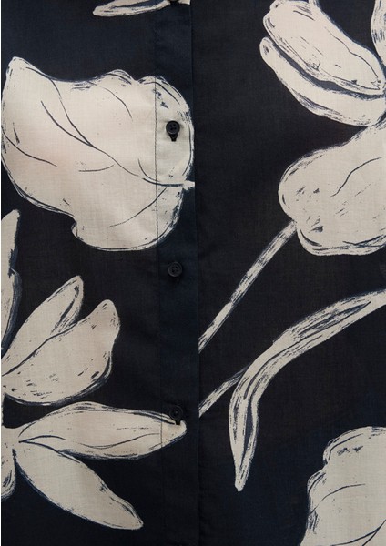 Baskılı Siyah Gömlek 1211187-90716